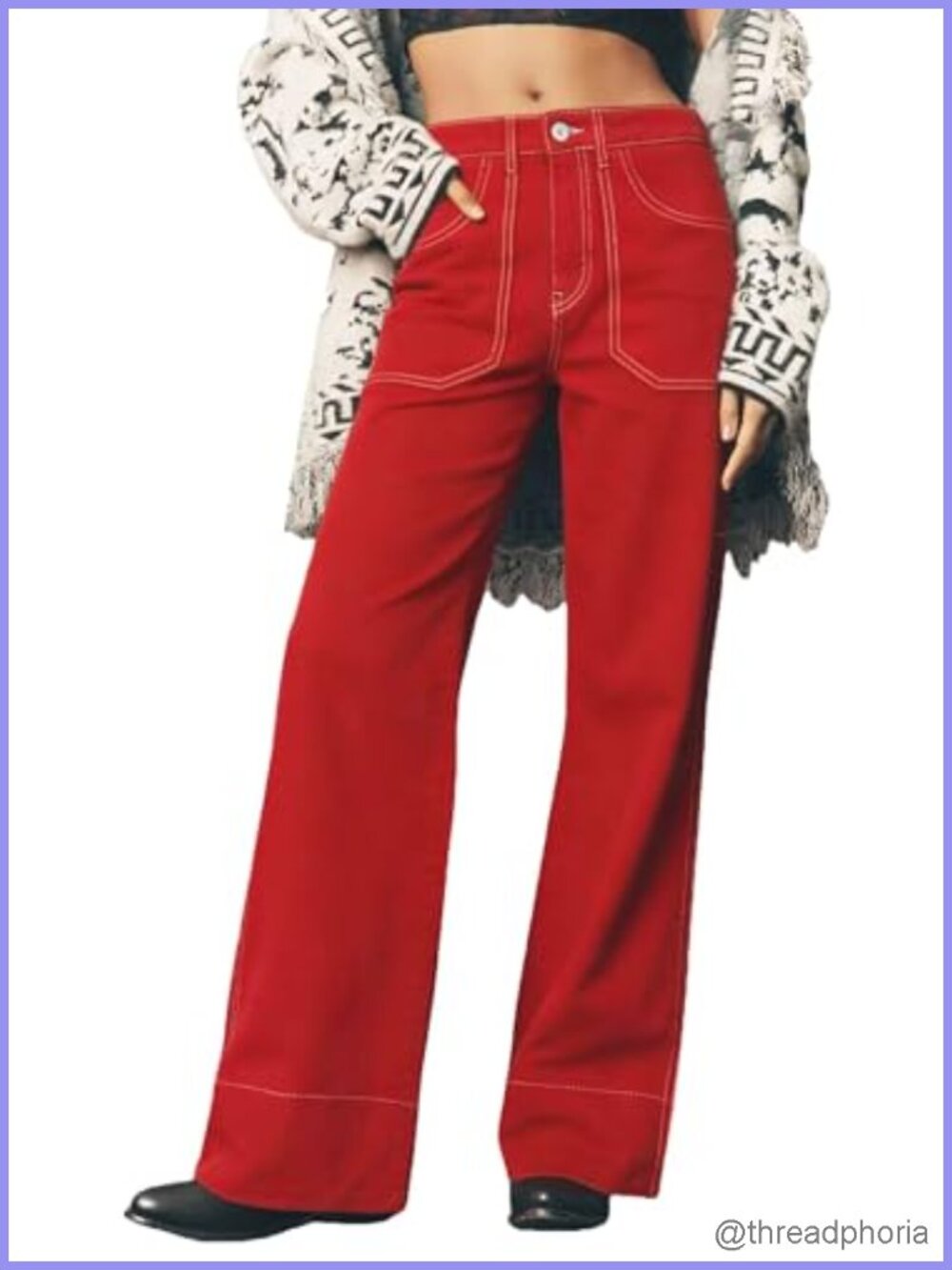 High Waisted Wide Leg Baggy Jeans with Pockets Stretchy Y2K Trendy